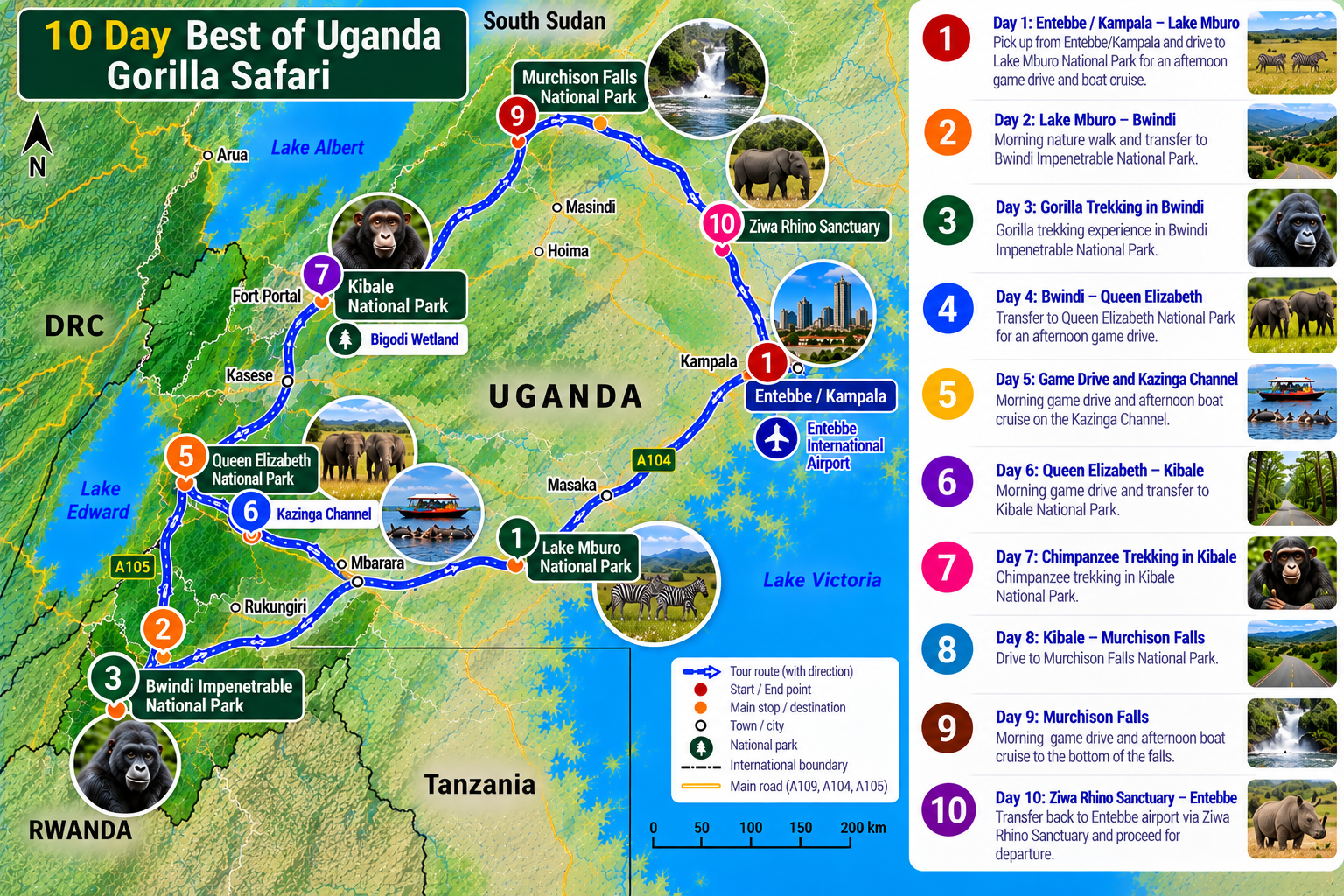 Tour route map