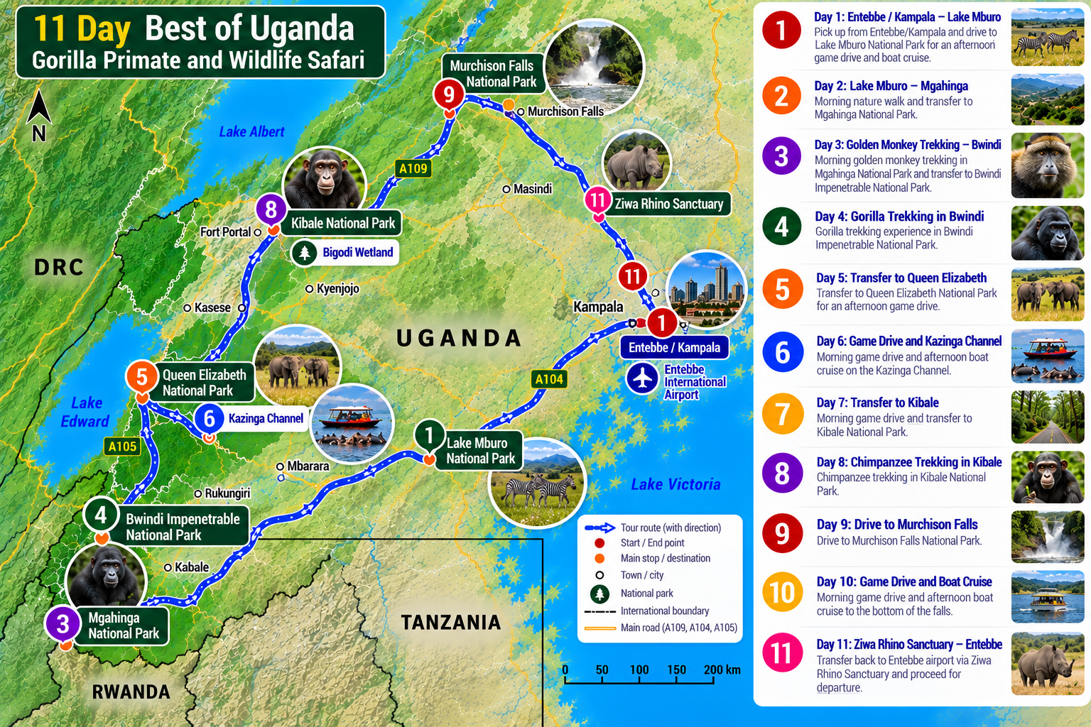 Tour route map