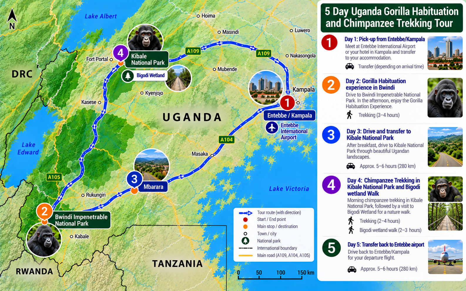 Tour route map