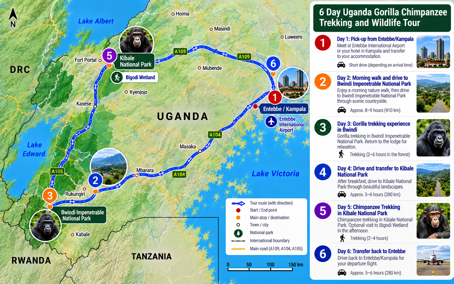 Tour route map