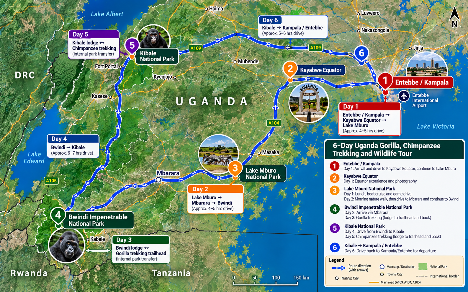 Tour route map
