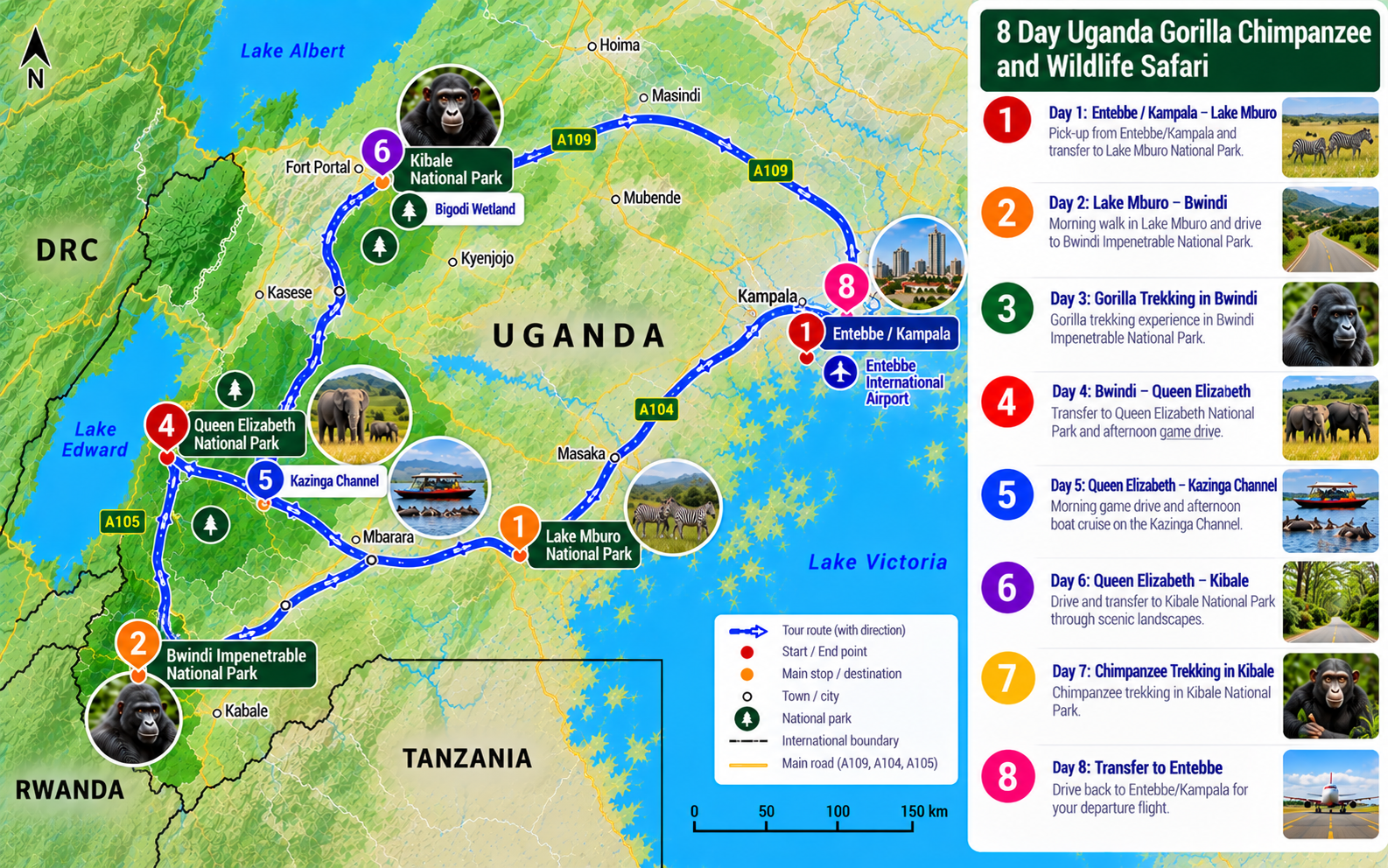 Tour route map