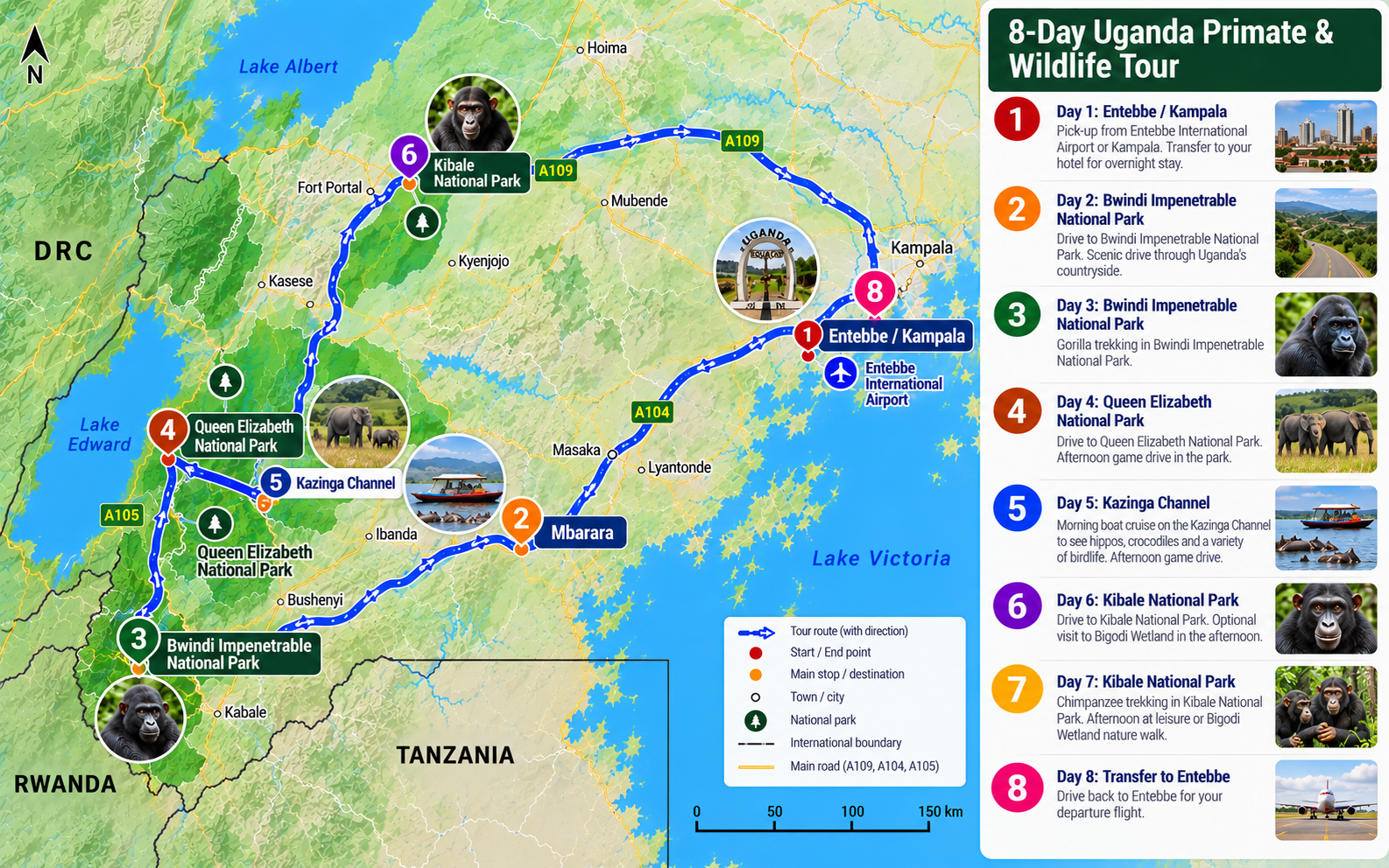 Tour route map