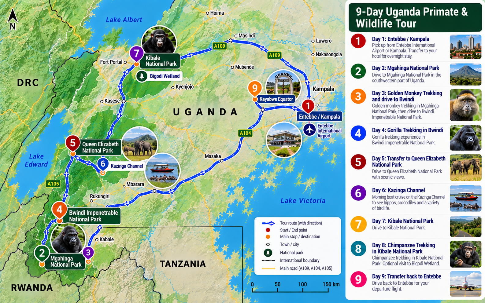 Tour route map